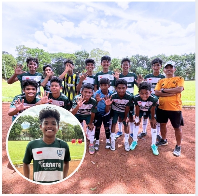 SSB Binter Ternate u-14 saat tampil di Indonesia Sentra League.