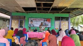 Sosialisasi 4 pilar di Kantor Desa, Jalan Hasan Umar, RT 01.