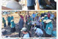 Seremoni penanaman jagung ketahanan pangan Desa Pelita. (Istimewa).  