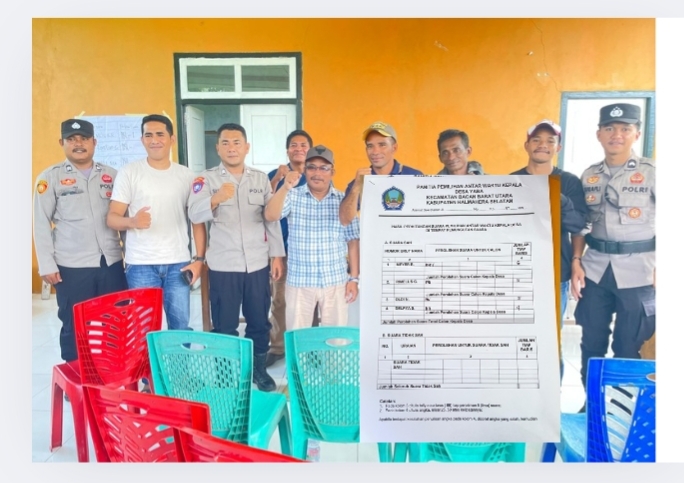 Foto bersama usai pelaksanaan Pemilihan Antar Waktu Kades Yaba.