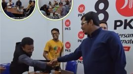 Izzuddin Alqassam Kasuba saat berkunjung ke Kantor DPD PKS Kota Ternate. (Istimewa).