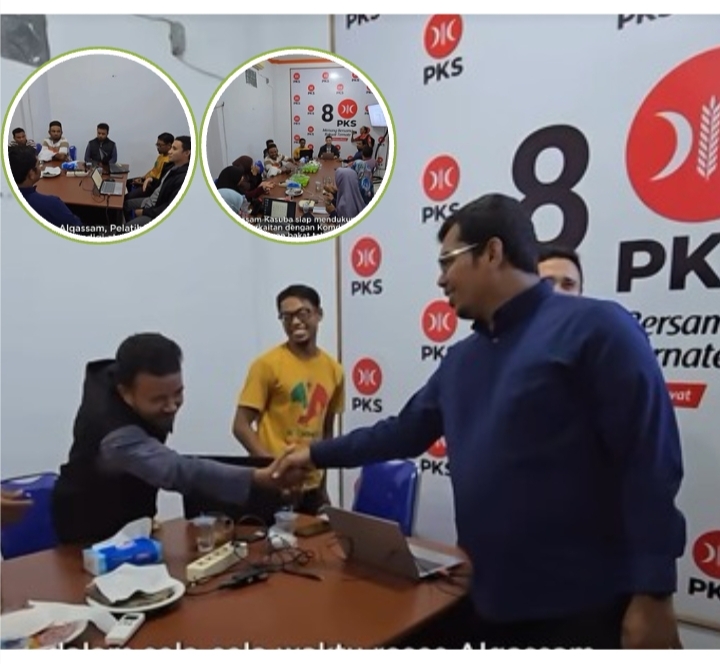 Izzuddin Alqassam Kasuba saat berkunjung ke Kantor DPD PKS Kota Ternate. (Istimewa).