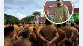 Apel gabungan dipimpin langsung Bupati Halsel Hasan Ali Bassam Kasuba.