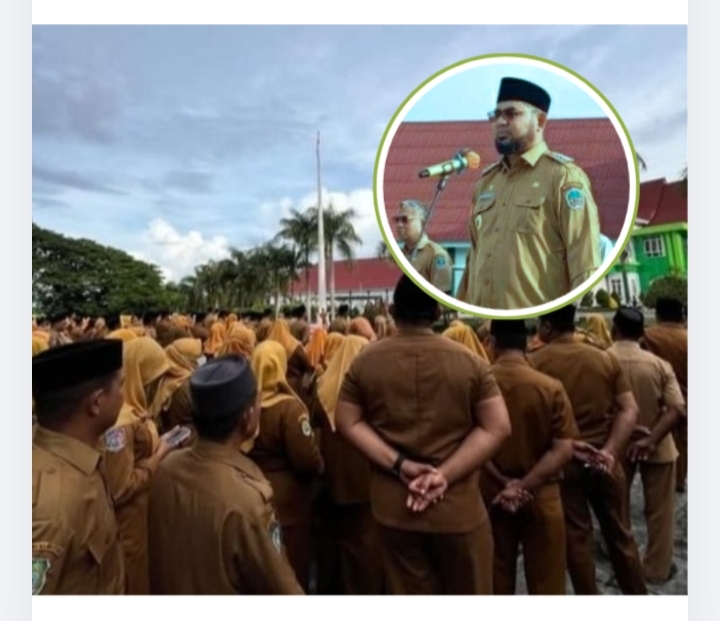 Apel gabungan dipimpin langsung Bupati Halsel Hasan Ali Bassam Kasuba.