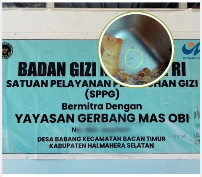 Dapur SPPG di Desa Babang Kecamatan Bacan Timur.