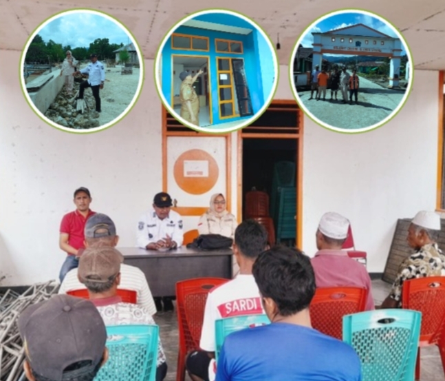 Camat Bacan Barat Utara, (BBU), Saiful Hasan, saat menggelar monitoring.