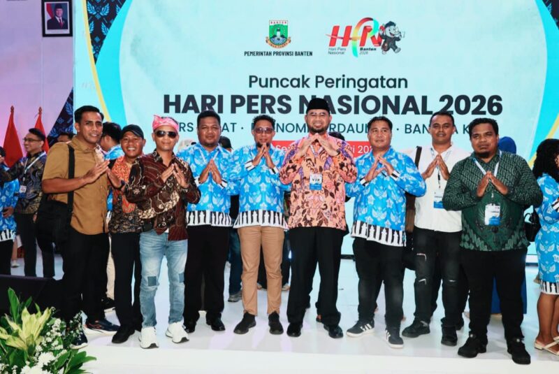 Bupati Halsel, Hasan Ali Bassam Kasuba, saat menghadiri peringatan HPN 2026.