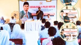 Anggota MPR RI, Izzuddin Alqassam Kasuba, saat menggelar Sosialisi 4 Pilar Bangsa di MAS Babang, (25/11/2025).