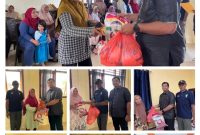 Penyerahan ratusan paket sembako kepada Janda di Desa Babang dan Desa Bibinoi.