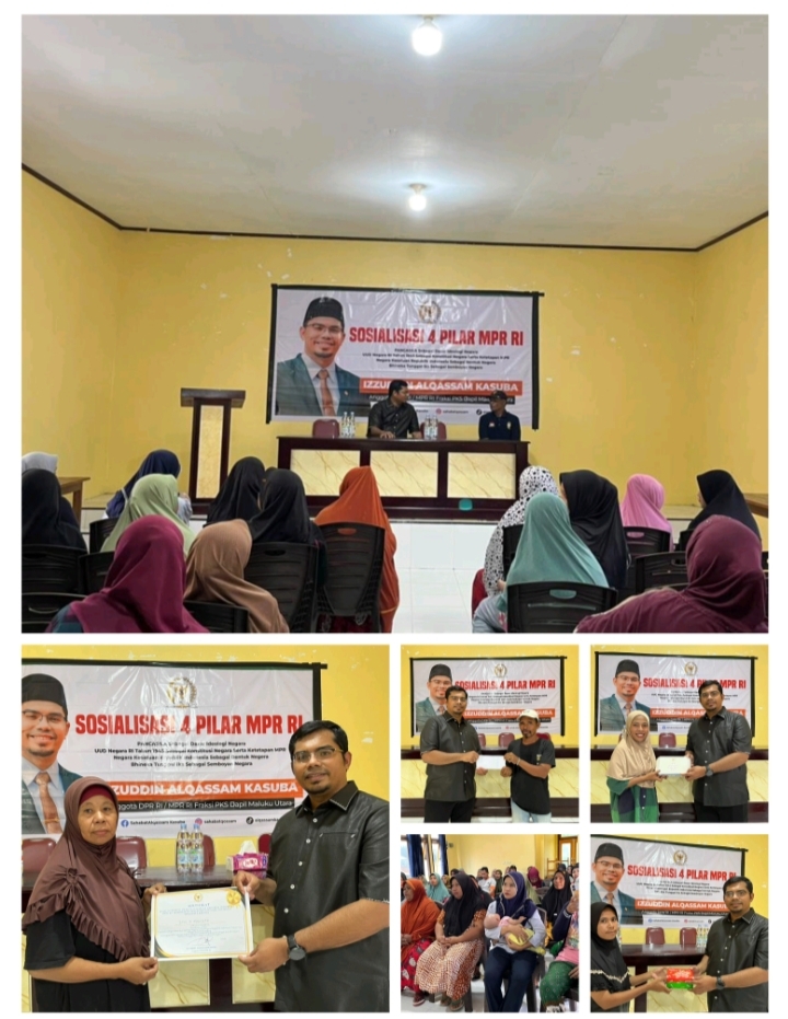 Sosialisasi 4 Pilar di Aula Pertemuan Desa Babang, Senin (9/2/2026).