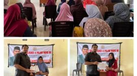 Kegiatan sosialisasi 4 Pilar Bangsa melibatkan Ibu-ibu di Desa Babang, Senin (9/2/2026).