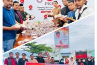 Pembagian Paket Takjil daerah Pandara Kananga Kota Ternate. (Foto//Hakim)