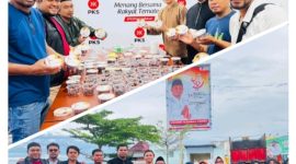 Pembagian Paket Takjil daerah Pandara Kananga Kota Ternate. (Foto//Hakim)