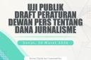 Pengumuman uji publik Dana Jurnalisme.