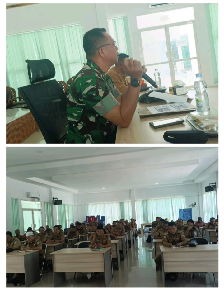 Rakor DPMD Halsel Pembangunan Kopdes Merah Putih dengan Kodim 1509-Labuha.