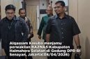 Izzuddin Alqassam Kasuba saat menyambut kedatangan jajaran BAZNAS Halsel di Gedung DPR RI, Senayan, Jakarta.