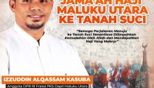 Ucapan selamat Anggota DPR RI Dapil Malut, Izzuddin Alqassam Kasuba. (Desainer Hakim).