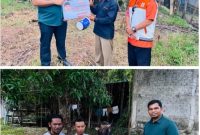 Izzuddin Alqassam Kasuba saat menyalurkan 4 ekor sapi hewan Qurban. (Doc// Hakim).