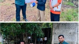 Izzuddin Alqassam Kasuba saat menyalurkan 4 ekor sapi hewan Qurban. (Doc// Hakim).