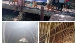 Foto bersama usai kegiatan bersih-bersih di area Wisata Pulau Kusu.