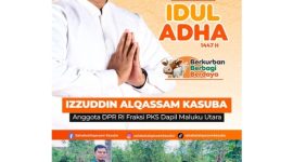 Penyerahan hewan Kurban oleh Izzuddin Alqassam Kasuba, anggota DPR RI, Fraksi PKS, Dapil Maluku Utara.