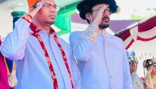 Anggota DPR RI Dapil Malut, Izzuddin Alqassam Kasuba (kanan), Sultan Bacan, Muhammad Irsyad Maulana Syah (kiri).