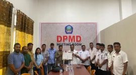 Pertemuan agenda revisi perbub No 10 THN 2022 tentang Pilkades dan 
MoU kerjasama Prodi Hukum Unsan dengan DPMD.